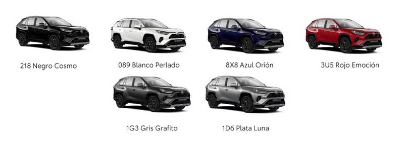 Gama de colores RAV4 Gr-sport