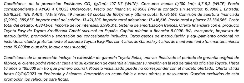 Condiciones