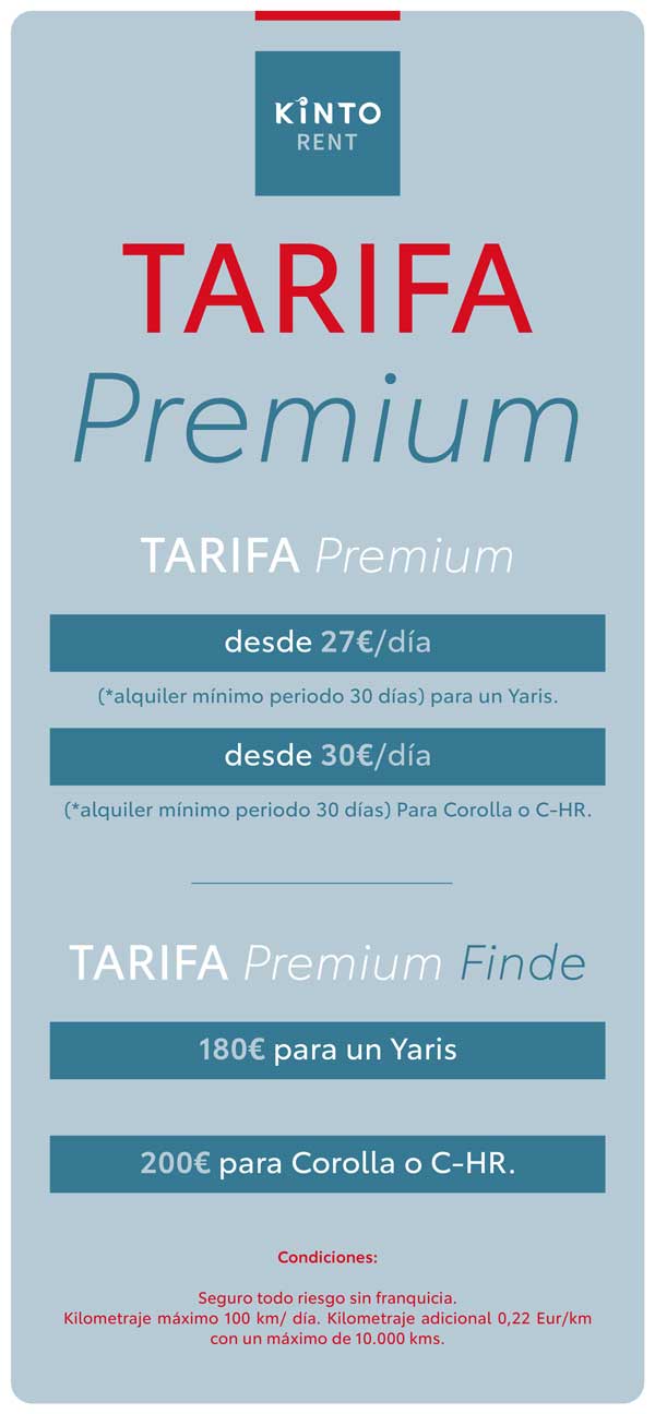 Tarifa premium Kinto Rent