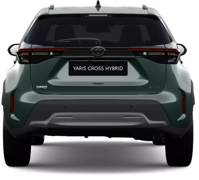 Toyota Yaris Cross 130h 1.5 Style, trasera, Color Verde Everest