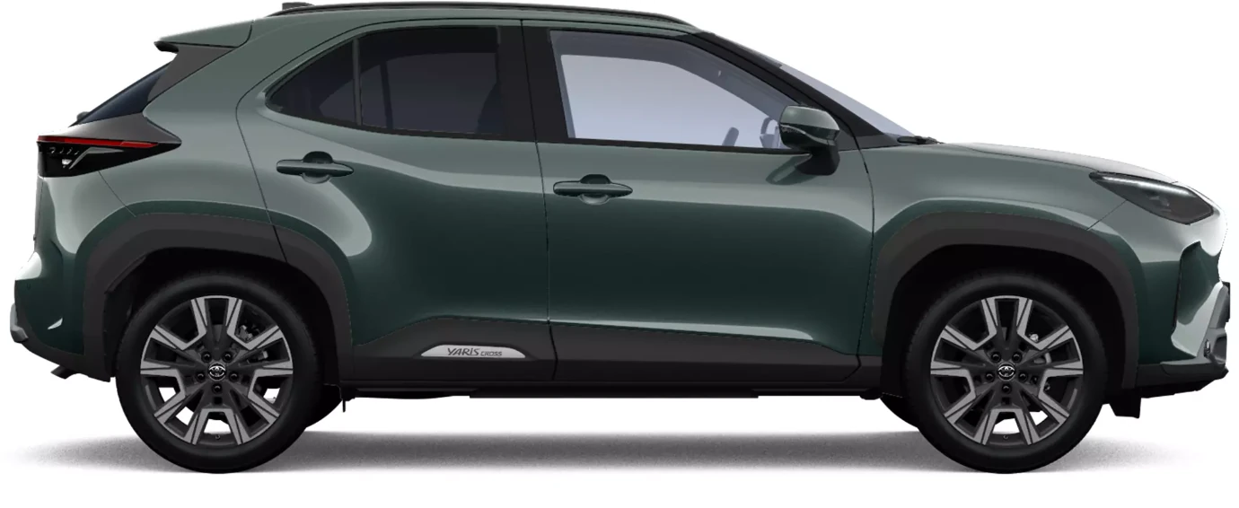 Toyota Yaris Cross 130h 1.5 Style, lado derecho, Color Verde Everest