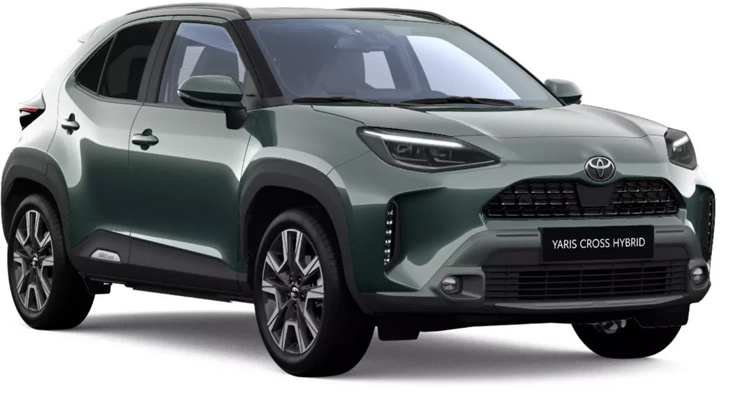 Toyota Yaris Cross 130h 1.5 Style, perfil derecho, Color Verde Everest