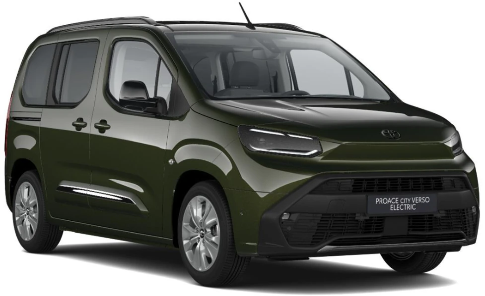 Proace City Verso Family Advance 50kwh L1, perfil derecho, Color Verde Oliva