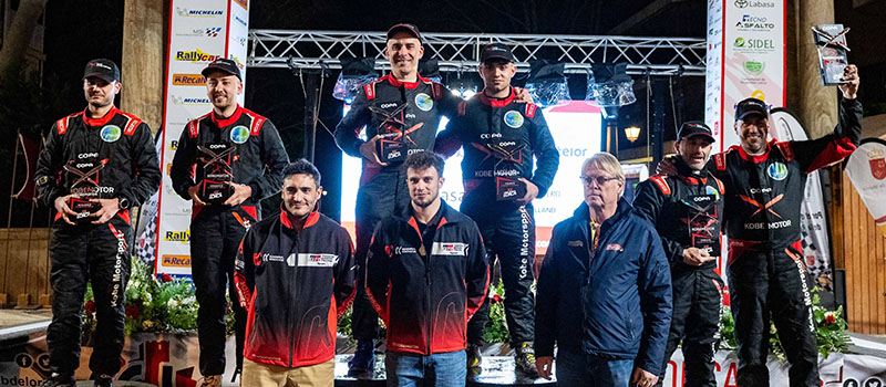 Podio ganadores Copa Kobe de Rallyes en Lorca