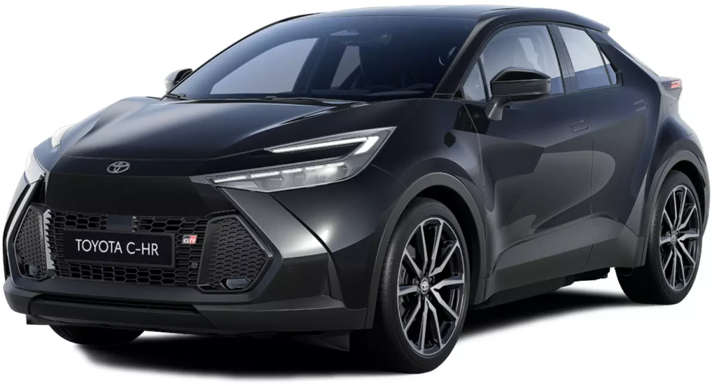 Toyota chr GR sport Black ED, perfil izquierdo, color negro azabache