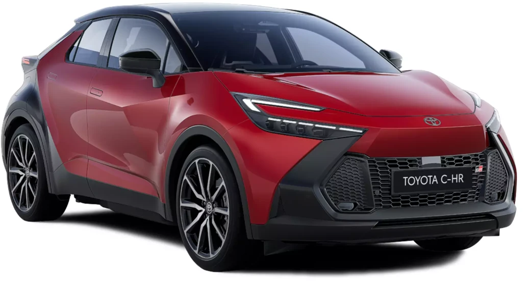 Toyota chr GR sport ED, perfil derecho , color Bi-tono rojo Emoción