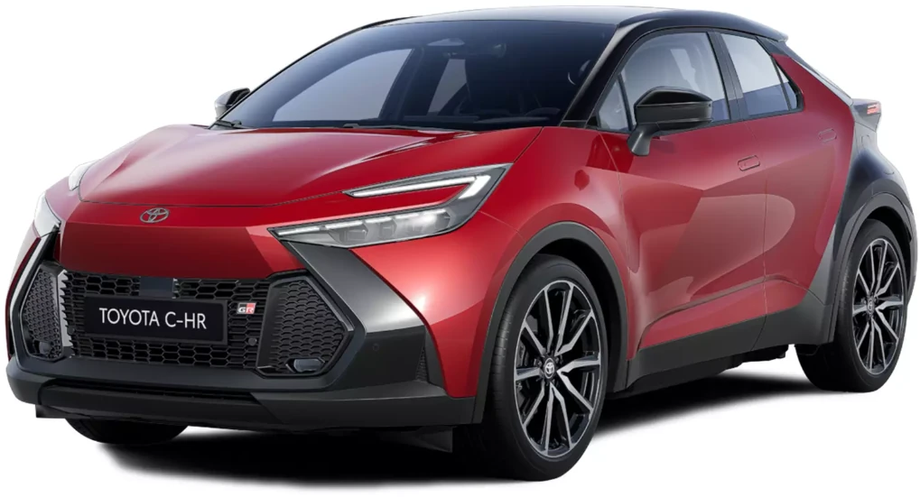 Toyota chr GR sport ED, perfil izquierdo , color Bi-tono rojo Emoción