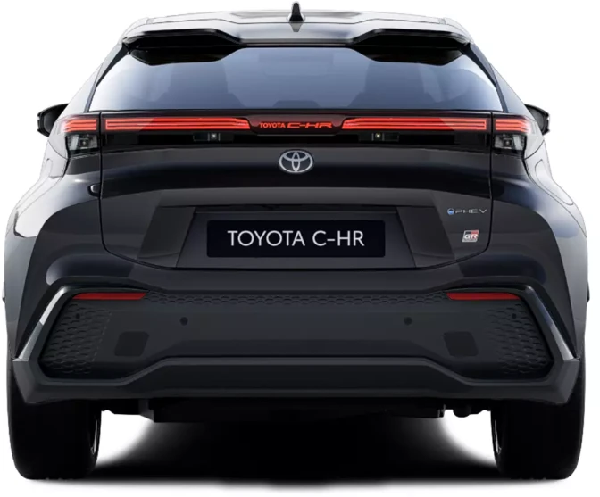 Toyota chr GR sport ED, trasera , color Bi-tono rojo Emoción