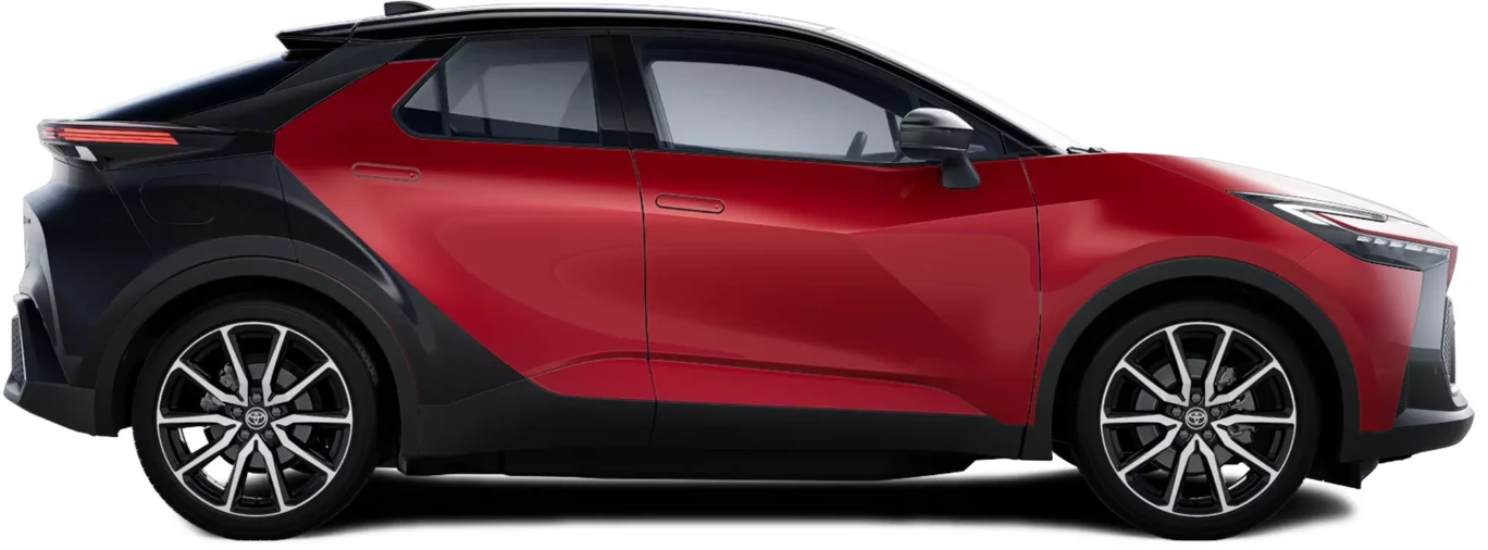 Toyota chr GR sport ED, lado derecho , color Bi-tono rojo Emoción