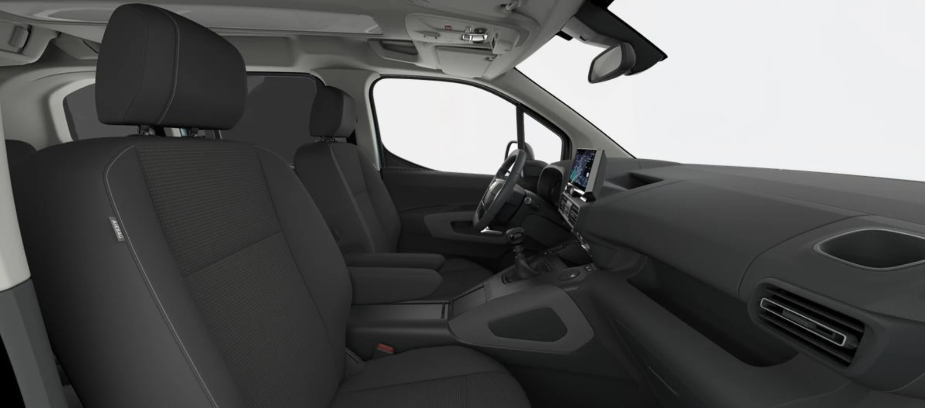 Proace City Verso Family Advance 1.5D 97kw 6MT L1, interior asientos delanteros, Azul Bondi