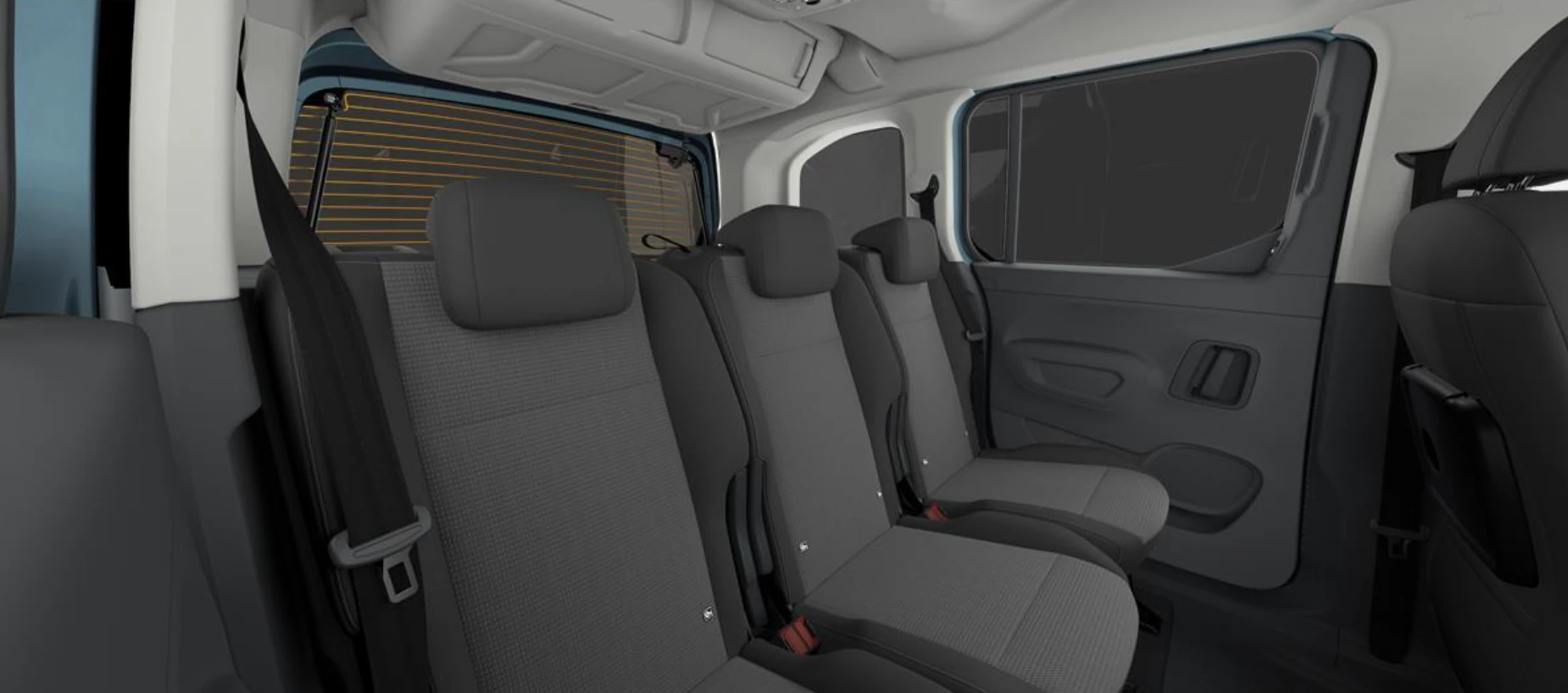 Proace City Verso Family Advance 1.5D 97kw 6MT L1, interior asientos traseros, Azul Bondi