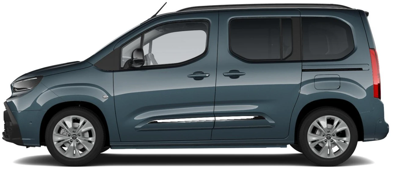 Proace City Verso Family Advance 1.5D 97kw 6MT L1, lado izquierdo, Azul Bondi
