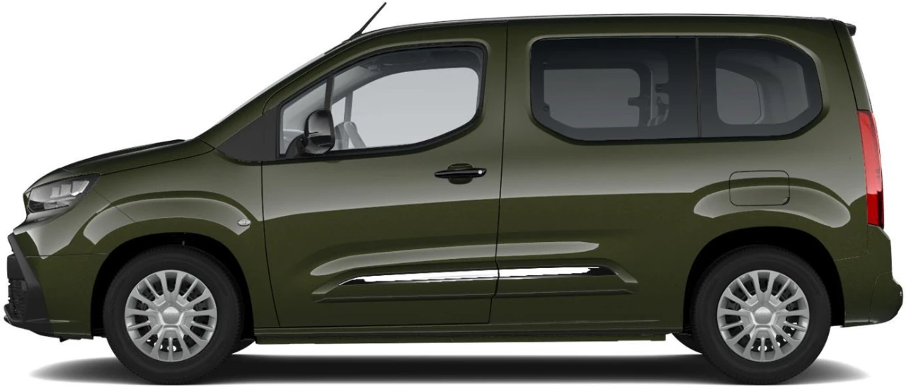 Proace City Verso Combi Vx 1.5D 75kw 6MT L1, lado izquierdo, Color Verde Oliva