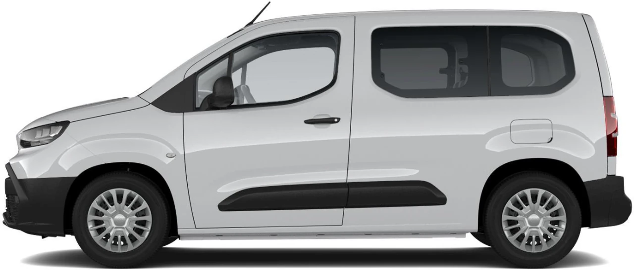 Proace city verso combi Gx 1.5D 75kw 6MT L1, lado izquierdo, Color Blanco Polar