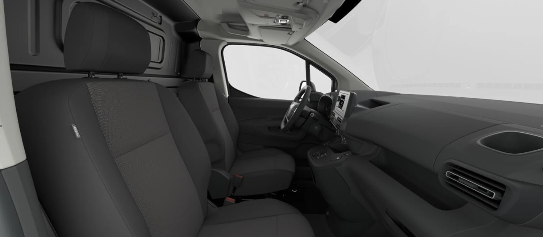 Proace City Van Gx L1 50 kwh EV, interior asientos delanteros, Color Blanco Polar