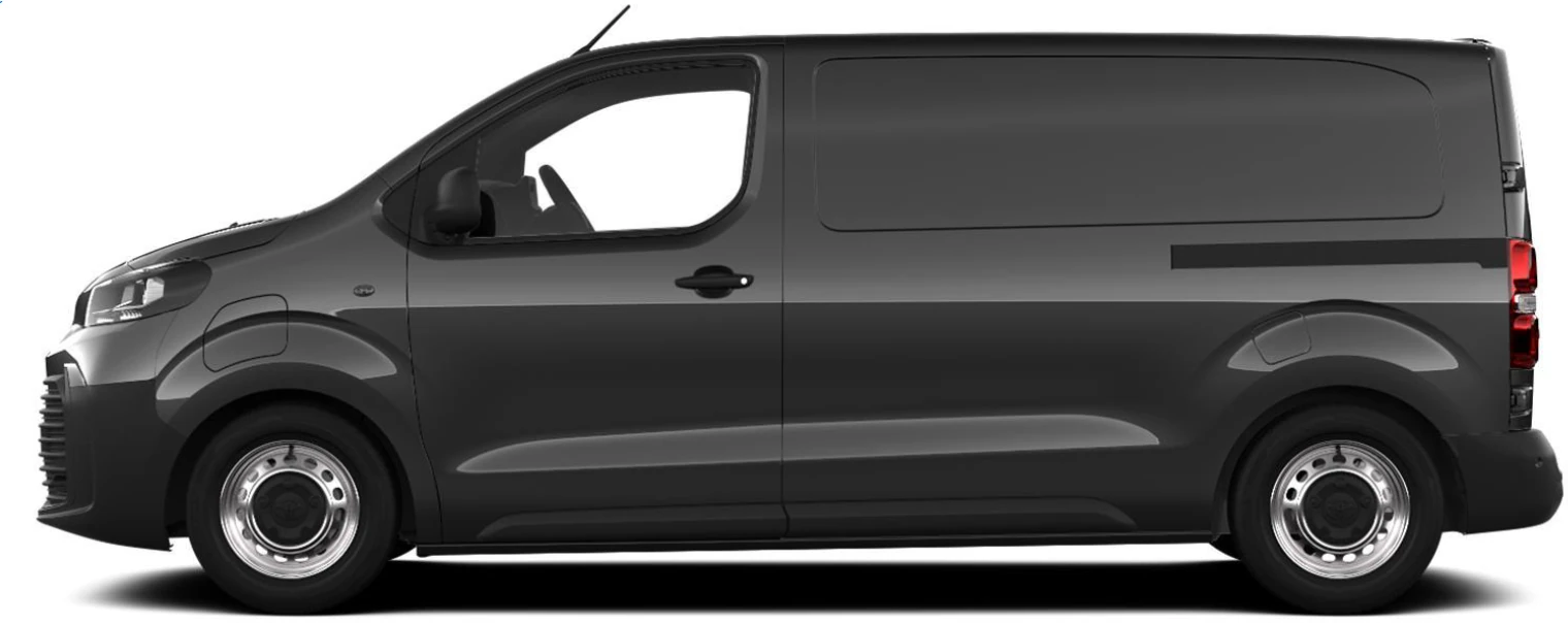 Toyota Proace 75kWh VAN VX L1 Color Gris Titanium Lateral