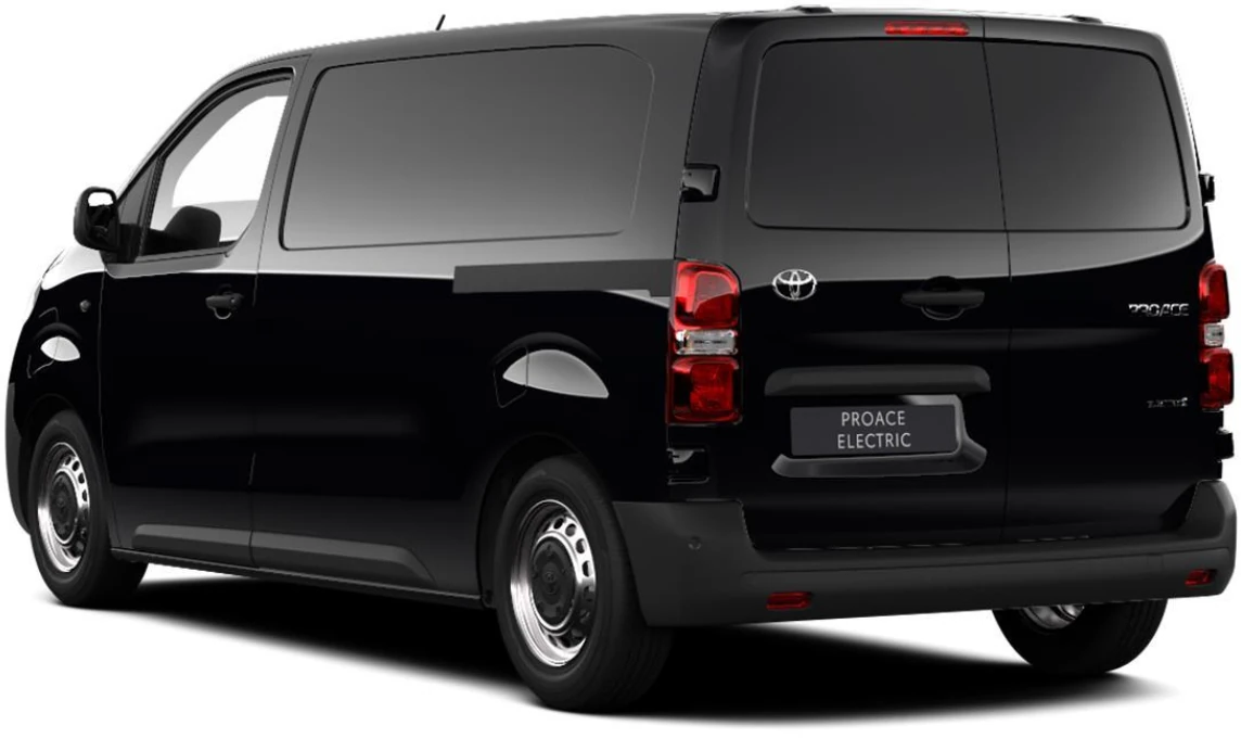 Toyota Proace 50kWh EV VAN GX L1 Trasera Perfil Color Negro Misty