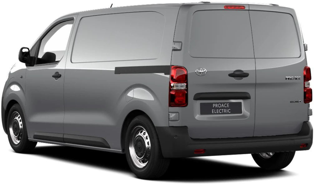 Toyota Proace 75kWh EV VAN GX L1 Perfil Trasera Color Plata Atomium