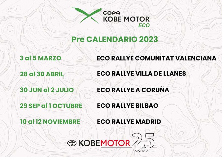 Calendario Copa ECO 2023